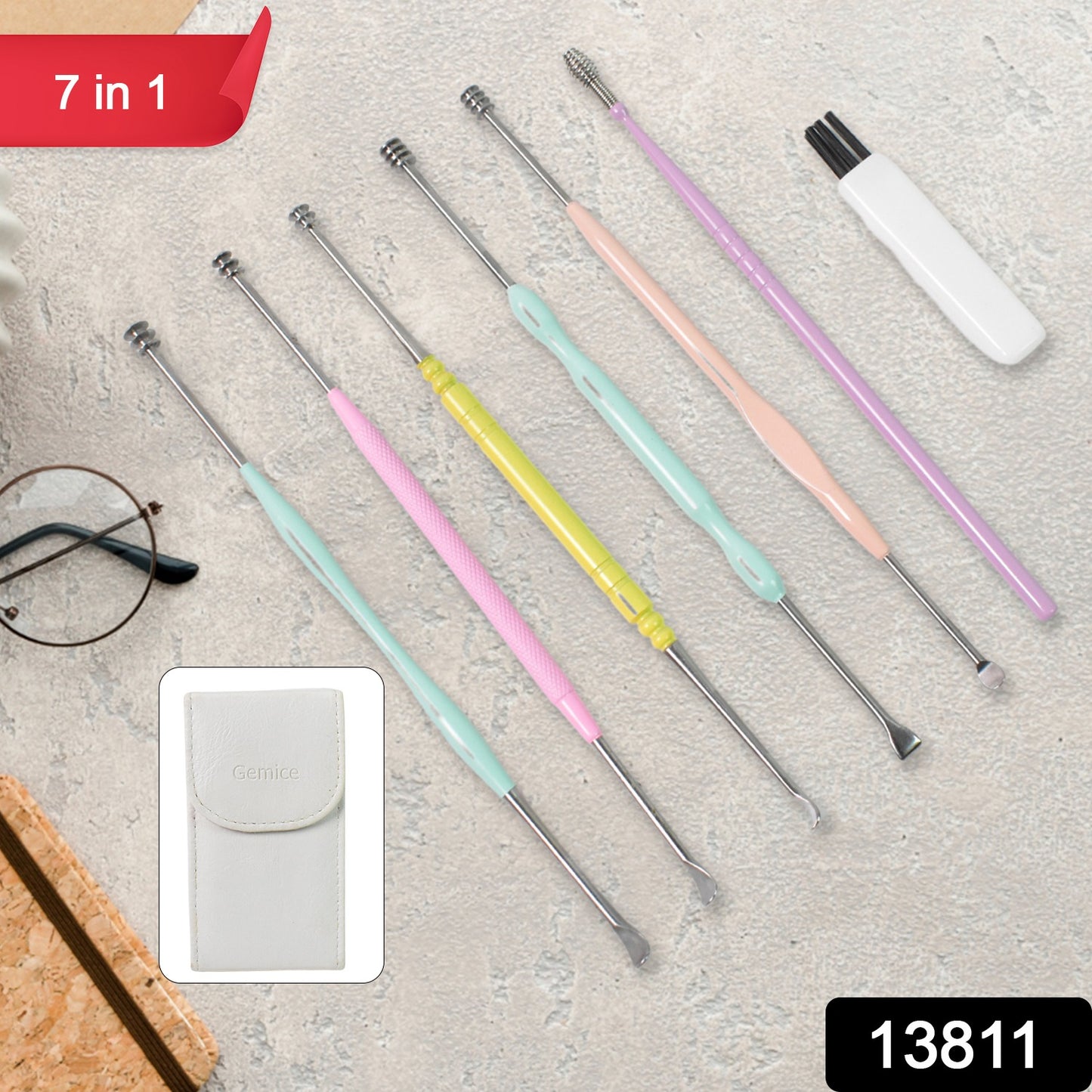 7 Pcs Earwax Removal Kit Ear Cleansing Tool Set